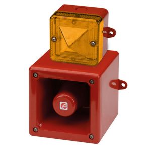 Sygnalizator świetlno-dźwiękowy LED pomarańczowy iskrobezpieczny serii IS-AL105NL 105dB IP66 IS-AL105NL-R/A