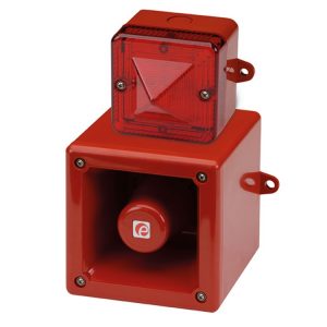 Sygnalizator świetlno-dźwiękowy LED czerwony iskrobezpieczny serii IS-AL105NL 105dB IP66 IS-AL105NL-R/R