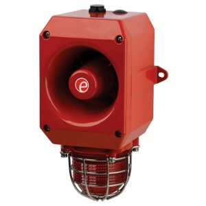 Sygnalizator świetlno-dźwiękowy LED czerwony iskrobezpieczny serii IS-DL105L 105dB IP66 IS-DL105L-R/R