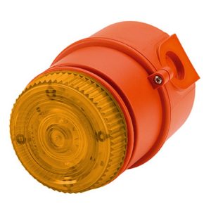 Sygnalizator świetlno-dźwiękowy LED pomarańczowy iskrobezpieczny serii IS-mC1 100dB IP65 IS-mC1-R/A