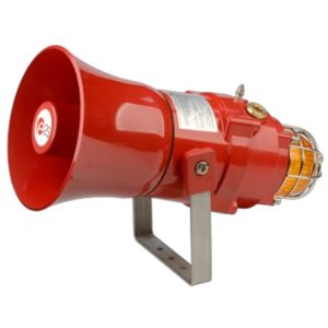 Sygnalizator świetlno-dźwiękowy ksenonowy pomarańczowy Ex Atex przeciwwybuchowy serii BExCS110-05 117dB IP66 24VDC BExCS11005DPFDC024AB1A1R/A