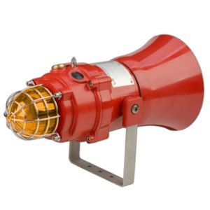 Sygnalizator świetlno-dźwiękowy LED pomarańczowy Ex Atex przeciwwybuchowy serii BExCS110-L2 117dB IP66 24VDC BExCS110L2DPFDC024AB1A1R/A