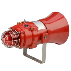 Sygnalizator świetlno-dźwiękowy LED czerwony Ex Atex przeciwwybuchowy serii BExCS110-L2 117dB IP66 24VDC BExCS110L2DPFDC024AB1A1R/R