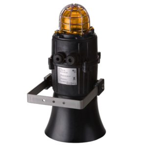 Sygnalizator świetlno-dźwiękowy ksenonowy pomarańczowy Ex Atex przeciwwybuchowy serii E2xC1X05F 116dB IP66 24VDC E2xC1X05FDC024BN1A1B/A