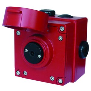 Przycisk iskrobezpieczny z klapką ochronną kasowany narzędziem czerwony serii IS-CP4-PT IP66 IS-CP4A-PTSSLAN1A1R