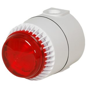 Sygnalizator świetlno-dźwiękowy ksenonowy czerwony serii Flashni 110dB IP65 FL/RL/W/D SWITCH+Power Module 640004FULL-0006X+631203FUL-0137