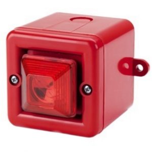 Sygnalizator świetlno-dźwiękowy LED czerwony serii SON4L 100dB IP66 230 VAC SON4LAC230R/R