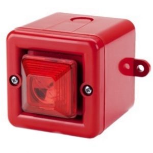 Sygnalizator świetlno-dźwiękowy ksenonowy czerwony serii SON4 104dB IP66 24 VAC SON4AC24R/R