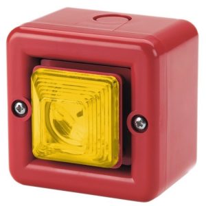 Sygnalizator świetlno-dźwiękowy LED pomarańczowy serii SON4L 100dB IP66 12 VDC SON4LDC12R/A