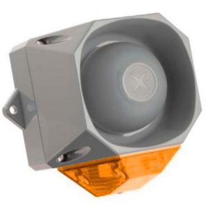 Sygnalizator świetlno-dźwiękowy ksenonowy pomarańczowy serii Asserta Mini 105dB IP66 115/230 VAC AS/N/SB/110-230/G/AL 7092271FUL-0148