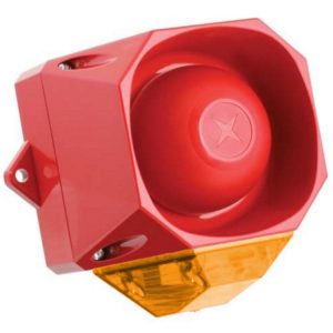 Sygnalizator świetlno-dźwiękowy ksenonowy pomarańczowy serii Asserta Mini 105dB IP66 9-60 VDC AS/N/SB/9-60V/R/AL