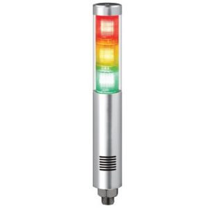 Kompaktowa kolumna sygnalizacyjna LED z dźwiękiem serii STA45SLM IP23 24VDC STA45SLM-BZ-3-24-RAG