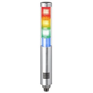 Kompaktowa kolumna sygnalizacyjna LED z dźwiękiem serii STA45SLM IP23 12VDC STA45SLM-BZ-4-12-RAGB