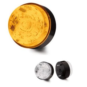 Niskoprofilowa dwufunkcyjna lampa LED serii LPL80 pomarańczowa IP67 115/230VAC LPL800401