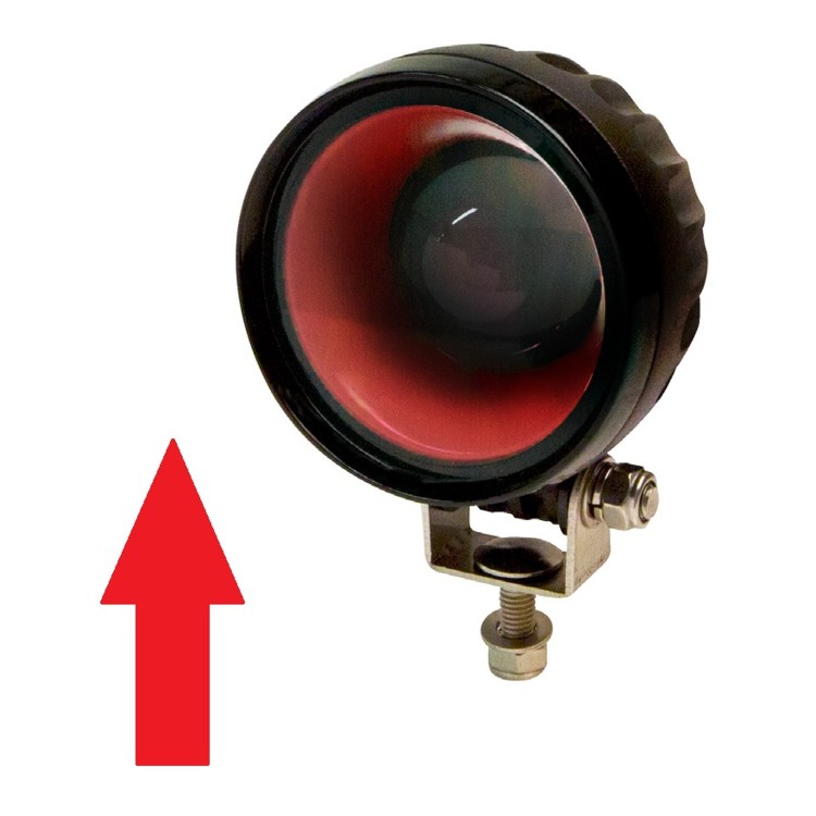 Ostrzegawcza lampa LED typu RED ARROW / CZERWONA STRZAŁKA serii EW2010 IP69 12-60 VDC EW2010R