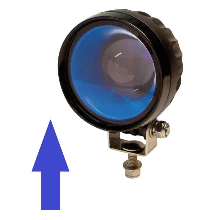 Ostrzegawcza lampa LED typu BLUE ARROW / NIEBIESKA STRZAŁKA serii EW2010 IP69 12-60 VDC EW2010B